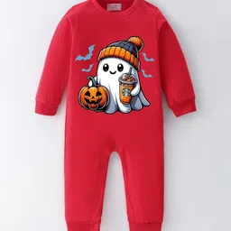 BLUSHES Kids Halloween Printed Pure Cotton Round Neck Rompers-image-59