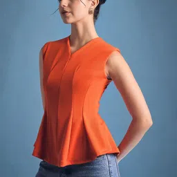 Uptownie Stretchable Panelled Peplum Top image 2