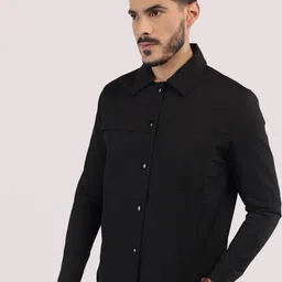 CHKOKKO Men Solid Tailored Jacket image 5