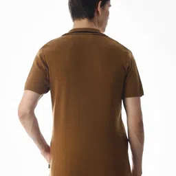 Jack & Jones Men Solid Cuban Collar Pure Cotton Casual Shirt image 5