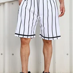 House of Koala Unisex Striped Mid Rise All-Day Comfort Shorts-picture-38