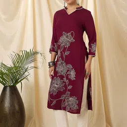 Anouk Women Floral Printed Kurta image 2