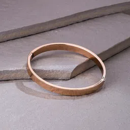 The Roadster Lifestyle Co Men Rose Gold-Plated Kada Bracelet-image-80
