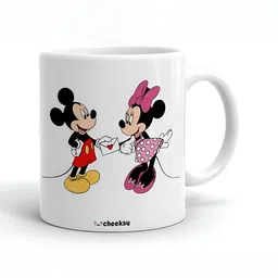 Mr UVD White Cartoon Characters Printed Matte Ceramic Mug-300ml image 2