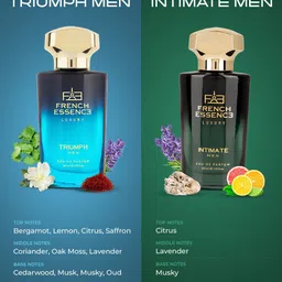 FRENCH ESSENCE Men Set Of 2 Triumph & Intimate Long Lasting Eau De Parfum - 30 ml Each image 3