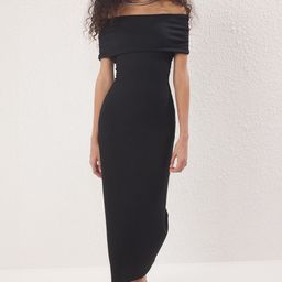 Trendyol Women Off-Shoulder Bodycon Midi Dress-picture-3