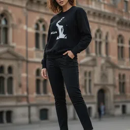 Obaan Women Graphic Printed Full Sleeve Sweatshirt-picture-15