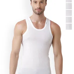Rupa Frontline Pack Of 6 Pure Cotton Undershirt Vests Frontline--White-Vest-RN-6-image-87