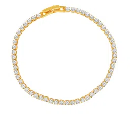 Peora Gold-Plated Cubic Zirconia Stone-Studded Jewellery Set image 3