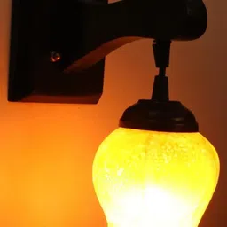 SOMIL Orange Glass Cylinder Printed Wall Lamps image 3