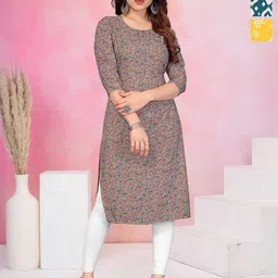 KETAKI FASHION Selection Of 3 Ethnic Motifs Printed Round Neck Straight Kurtas-image-22