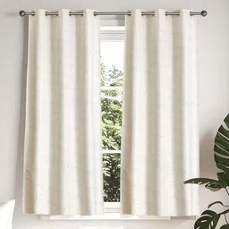Home Centre Drift Melange Off White 2 Pieces Printed Room Darkening Window Curtains-image-43