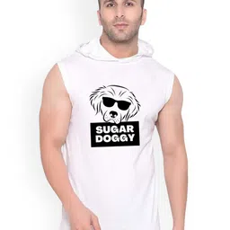 FABSTIEVE Typography Printed Hooded Neck Sleeveless Cotton Gym Vest-picture-10