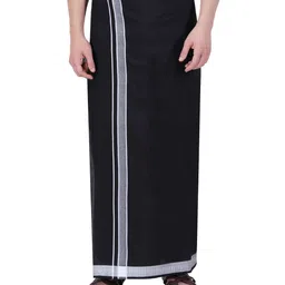 Ethazh Pack of 2 Men Cotton Dhotis image 4