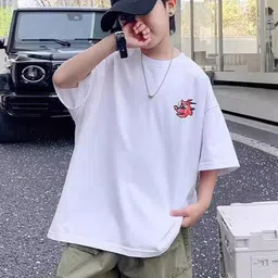 Xsole Boys Printed Cotton Short Sleeves Round Neck Oversized T-shirt-picture-15