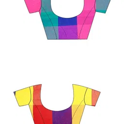 SHAIBO SAREE Checked Silk Cotton Uppada Saree image 3