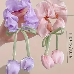 Honbon Women Set of 2 Ponytail Holders image 4