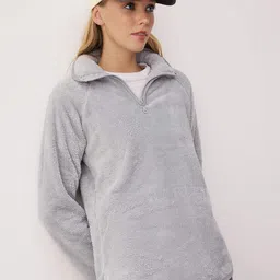 Trendyol Women Mock Collar Long Sleeves Pullover Sweatshirt-image-5