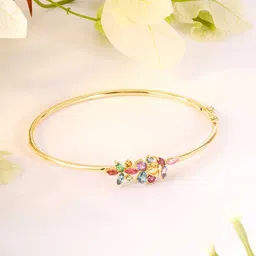 Mia by Tanishq 14KT Gold Gemstones Chic Multistone Bangle -5.502 g-picture-26