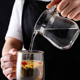 TASKHOUSE Transparent 2 Pieces Glass Dishwasher Safe Cups 250ml With Lid image 2