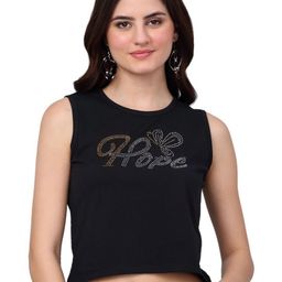 SZN Women Typography Printed Applique T-shirt-picture-7