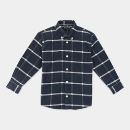 Tommy Hilfiger Boys Tartan Checked Spread Collar Regular Fit Shirt-picture-7