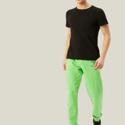 AMSWAN Men Printed Cotton Mid-Rise Joggers image 3