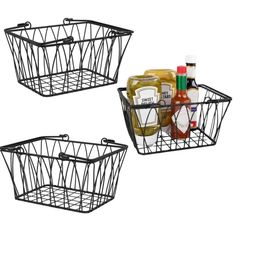 Go Hooked Storage Basket With Handles Organisers - Set of 3-picture-28