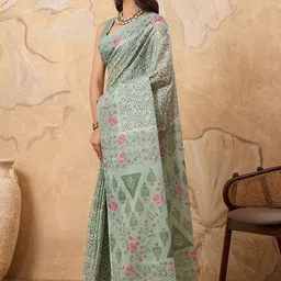 SHANVIKA Floral Pure Cotton Saree image 4
