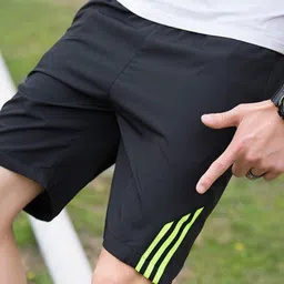 KPOP Men Striped Technology Shorts image 2