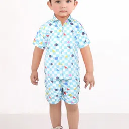 Bad Boys Boys Printed Pure Cotton Shirt With Shorts-picture-21