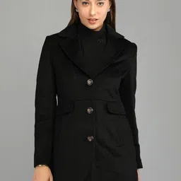 Roadster Women Solid Polyester Regular Fit Trench Coat-picture-36