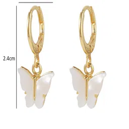 AQUASTREET Gold-Plated Butterfly Shaped Drop Earrings image 3