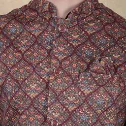 Koshin Printed Mandarin Collar Nehru Jacket image 2
