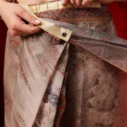 Silk Land Ethnic Motifs Zari Chanderi Saree image 4