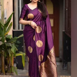 VASTRAAVEDAA Woven Design Zari Art Silk Heavy Work Banarasi Saree-picture-38