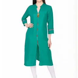 Inara Robes Women Green Kurtas-picture-18