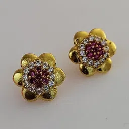 OM KRISHIV COLLECTION Floral Studs Earrings-picture-37