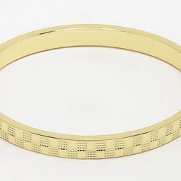 The Roadster Lifestyle Co Men Gold-Plated Kada Bracelet image 3