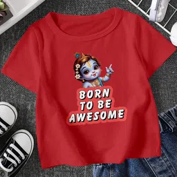 FIONAA TRENDZ Kids Typography Little Krishna Printed T-shirt-picture-27