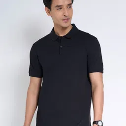 Peregrine by Pantaloons Men Polo Collar Extended Sleeves Slim Fit T-shirt-picture-19