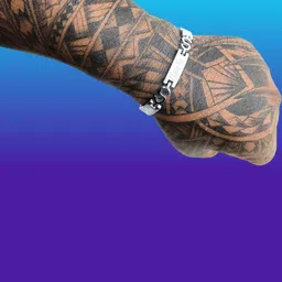 Dynamic Retail Global Men's Silver Pleated Link Bracelet-picture-28