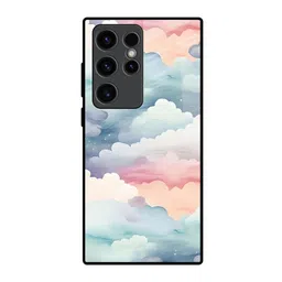 QRIOH Starry Cloud Printed Lightweight Silicone SamsungGalaxy S23 Ultra 5G Glass Back Case-picture-47
