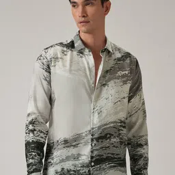 Banana Club Men Classic Slim Fit Abstract Printed Casual Shirt-picture-37