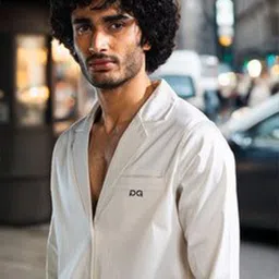 PRIMAL GRAY Men Tailored Fit Cuban Collar Solid Cotton Casual Shirt image 3