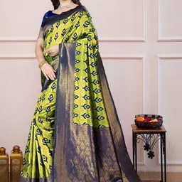 Dinesh Ethnic Traditional Wear Ethnic Motifs Zari Art Silk Handloom Banarasi Saree image 3