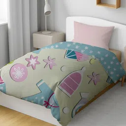 HOME PLUS STUDIOS Lime Green Cartoon Characters Microfiber AC Room Comforter image 4