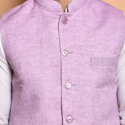 PRINTCULTR Textured Woven Nehru Jacket image 2