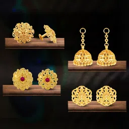 VIVASTRI Women Gold-Plated Alloy Earrings-picture-32