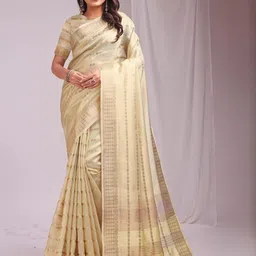 KALINI Striped Zari Organza Designer Saree-picture-15